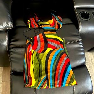 Cute colorful summer vacation dress. Never worn